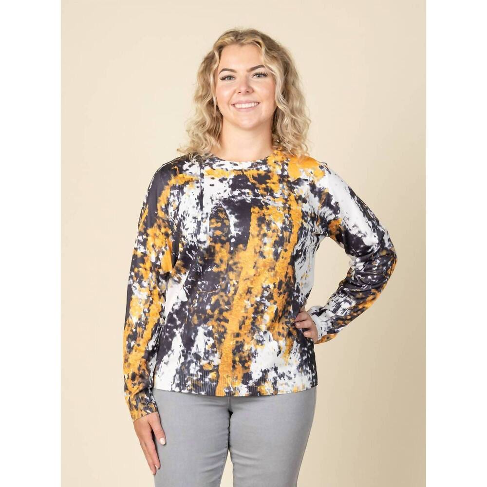 NEW PAPILLON women's abstract printed sweater in multicolor